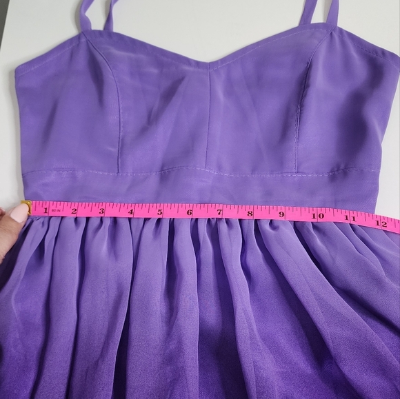 🔥Purple Ruched Spaghetti Strap Sundress - Picture 7 of 10